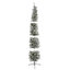Home Heritage 9 Foot Lowell Flocked Pencil Pine Prelit Christmas Tree With Lights