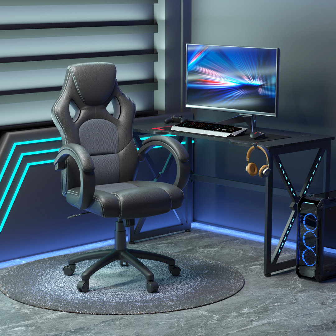 Inbox Zero Laniyah Adjustable Swiveling PC & Racing Game Chair