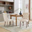 Tufted Velvet Upholstered Parsons Chair in Beige