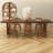 Brown Rectangular Solid Wood Dining Table-1181581329