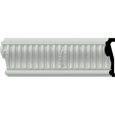 Rail 3 pi H 3 3/8 po x P 1 po x L 94 1/2 po (répétition 5 1/8 po)