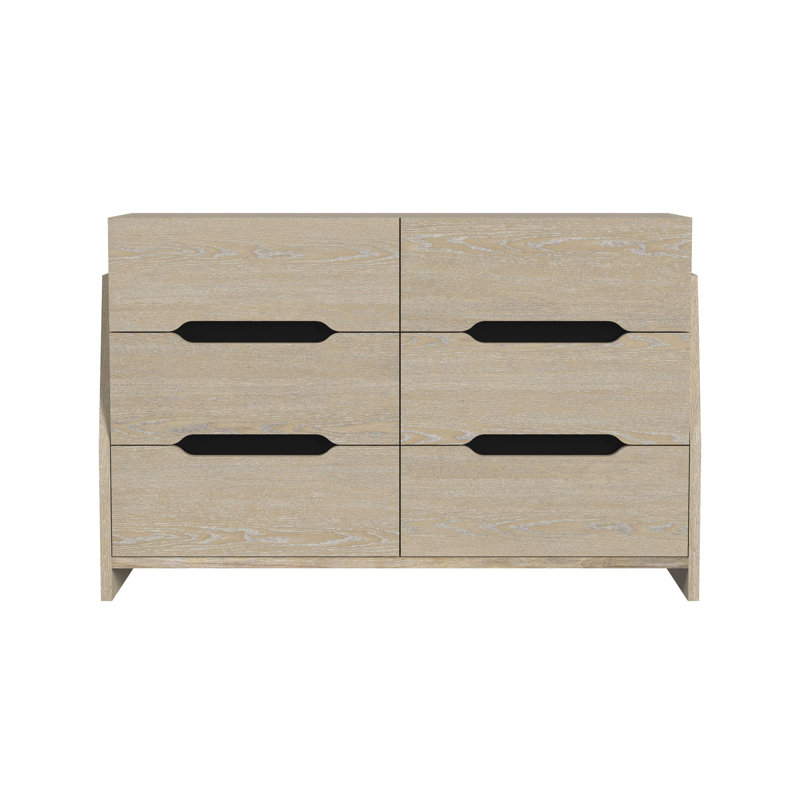 Commode 6 tiroirs Itsumi, Crème