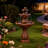 3-tier Cascading Outdoor Water Fountain, Bird Bath Waterfall Fountain, Freestanding Fountain With Pump For Garden Yard Patio Porch, 37”h