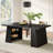 63" Rectangular Dining Table with Double Hidden Storage Space