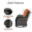 Chaise berçante en osier avec coussins Schutt-930604799