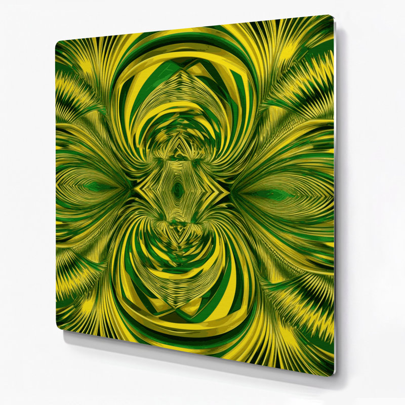 Art mural en métal vert op Op 24, H 16 po x l 16 po