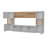 Modern TV Unit with Wall-Mount Capability, White & Teak Finish, 63.0 x 49.2 x 12.4 inches | 100% Melamine Coated Particle Board, Numerous Shelves | Stylish & Functional Design for Living Room & Entertainment Spaces