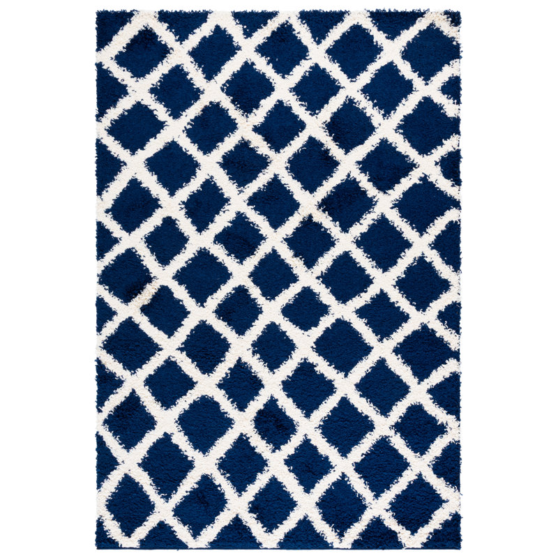 Albertha Sgd-Dallas Shag Performance Geometric Rug, Rectangle 5'1" x 7'6"