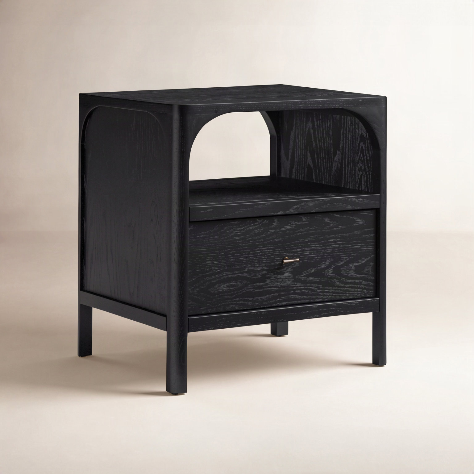 Kaela 1 - Drawer Nightstand, Black