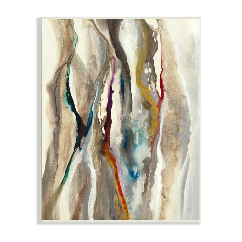 «Murky Flowing Lines» - impression, H 19 po x l 13 po, Bois