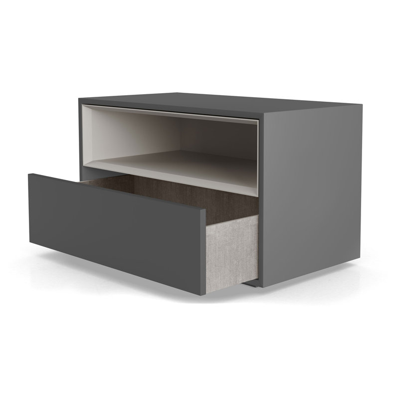 Madison 1 - Drawer Nightstand, Dark Gull Gray