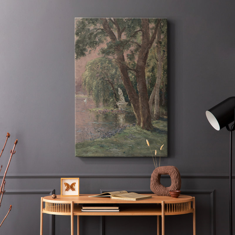 Paysage rétro CXV - galerie Cavas, H 18 po x l 12 po