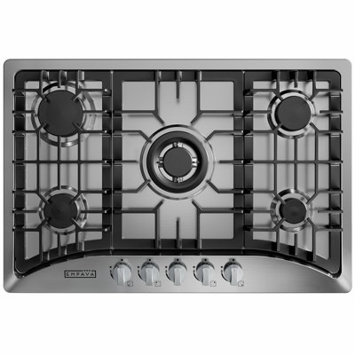 30 In. 5 Burners Recessed Natural Gas Cooktop In Stainless Steel With Lp Convertible - Csa Certified - Kitchen Stove
