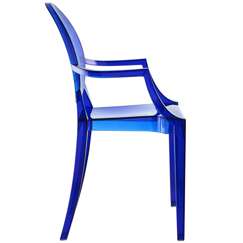 Aqua Breeze Transparent Plastic Arm Chair