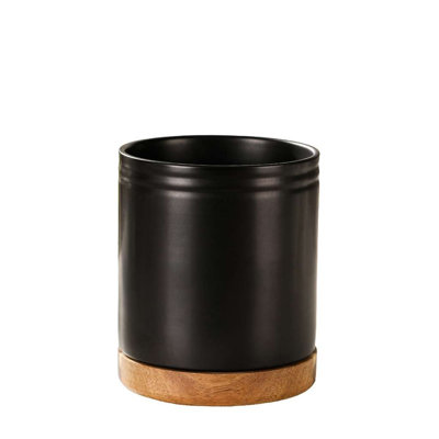 Sesame Glaze Rotating Utensil Crock, 6", Set of 1