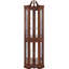 Walnut Curio Cabinet With Mirrored Back, Adjustable Tempered Shelves & Lighting System Corner Lights, Backing Panel