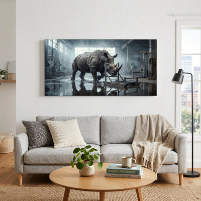 Ensemble de 1 tableau sur toile « Usine de rhinocéros »