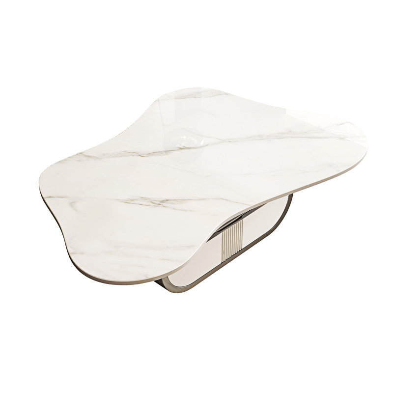 Table basse avec plateau en pierre frittée