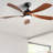 52 "Modern Ceiling Fan 3-Color Dimmable LED Light 5ABS Blades,Brown-1856515490-1856515519