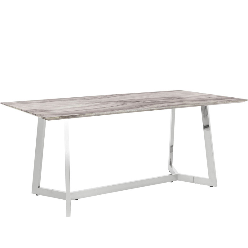 Hasson Metal Base Dining Table, H76 x L180 x W90cm