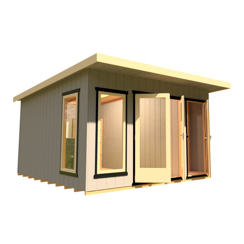 Shire Cali Home Office 12 Ft X 12 Ft With Side Shed