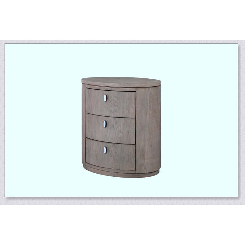 Table de chevet ovale - Caramel