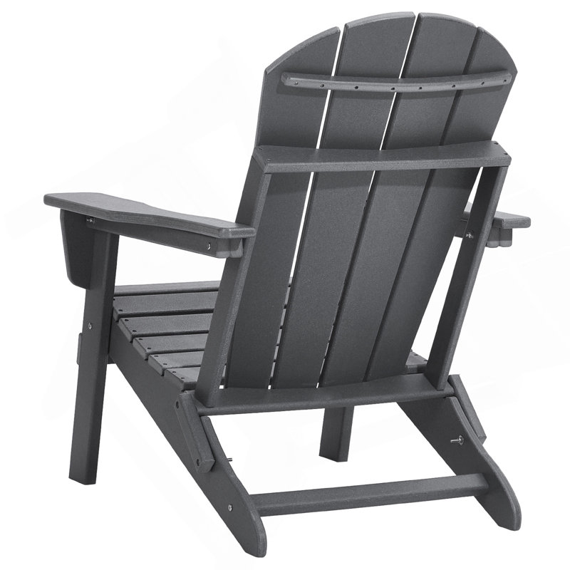 Ensemble de 2 chaises pliantes toutes saisons gris Adirondack