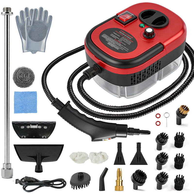 Nettoyeur à vapeur portatif 2500W 1200ML, Red