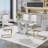 7 Piece - Marbled Dining Table Set-1498344899