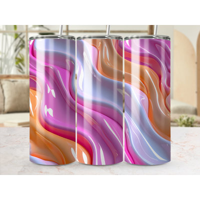 Choose Handmade Tumblers 591ml Vacuum Insulated Stainless Steel (18/8) Travel Tumbler with Straw