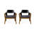 Of 2 Wood Outdoor Chairs With Water- Cushions, Sleek Design For Backyard, Garden, Terrace, Balcony, Quick Assembly Included 2Pcs Club In Modern Industrial Style, Frame Water Effortless