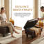 Leather Ottoman With Storage, Large Upholstered Footrest Stool Toy Box Storage Bench For Bedroom Living Room,