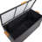 Brazilian Indoor/Outdoor Resin Rattan Deck Box With Acacia Handles - Black-63972948