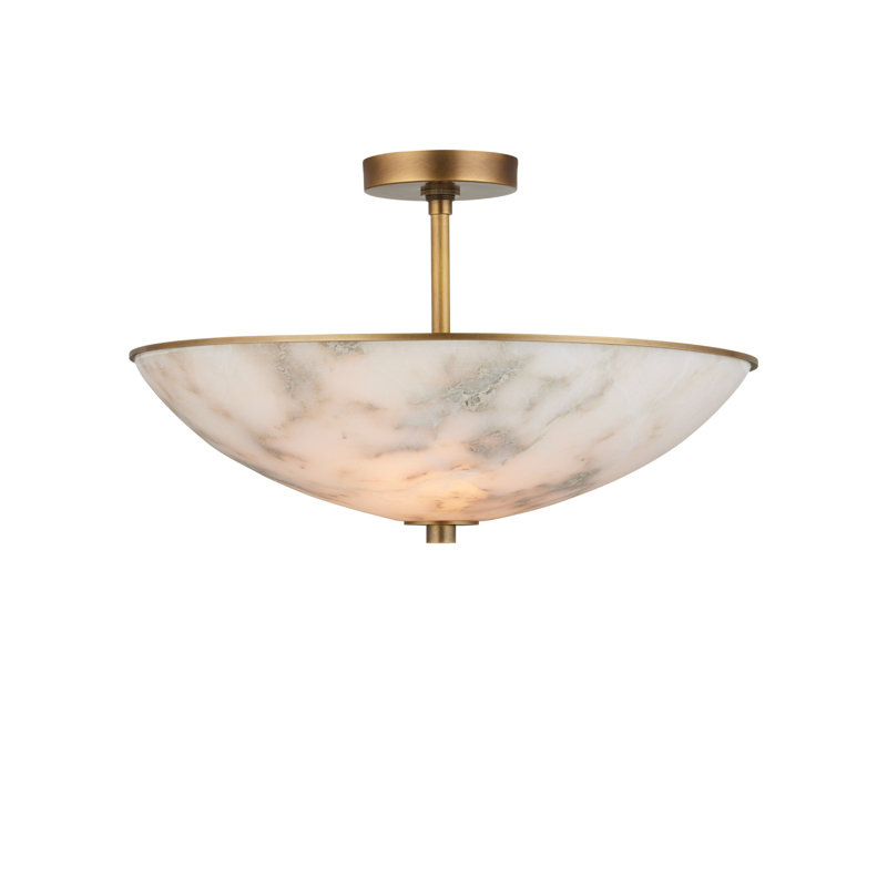Plafonnier semi-encastré Volterra à 2 lumières, 20"