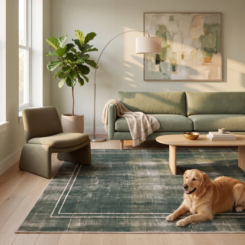 Tapis d'intérieur lavable pour la salle à manger Cicely, Rectangle 2 pi 11 po x 4 pi 11 po