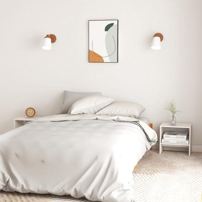 40cm W Bedside Table, White