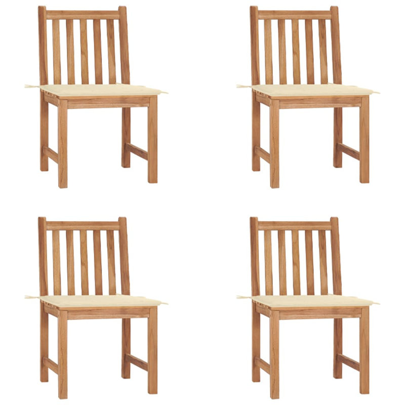 Chaise de patio avec coussin, Crème