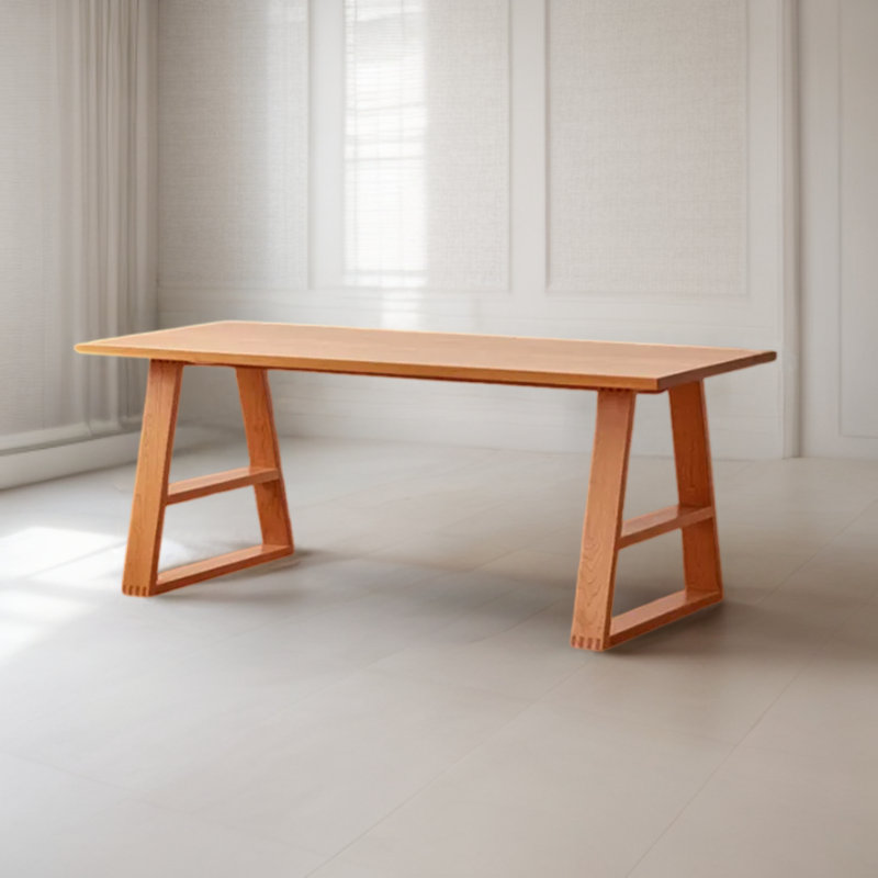 Matsje Oak Solid Wood Dining Table, 33.46" W x 78.74" L