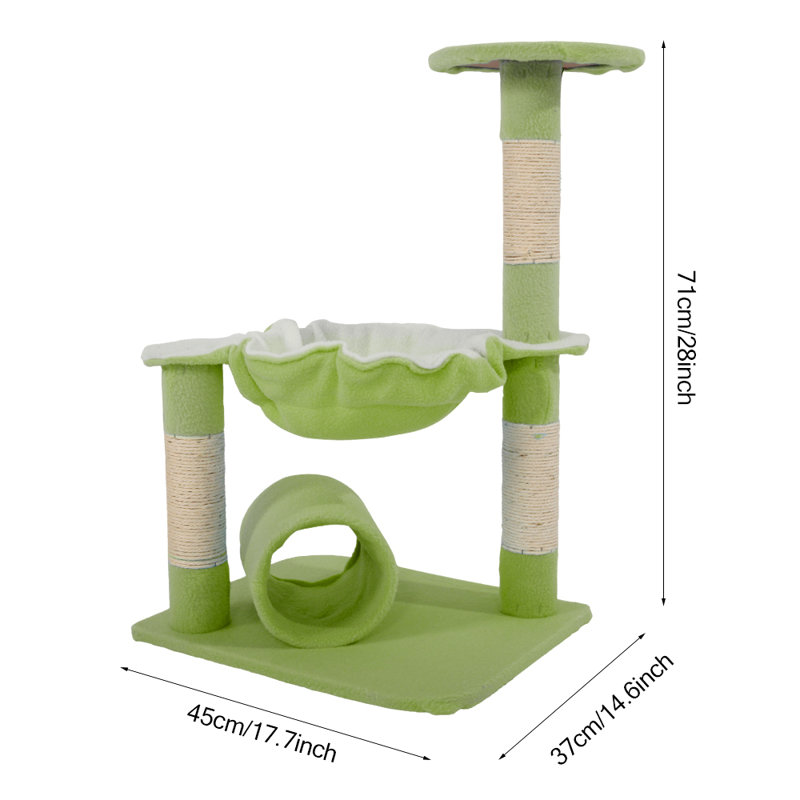Arbre à chat 28 po Aleska, Vert
