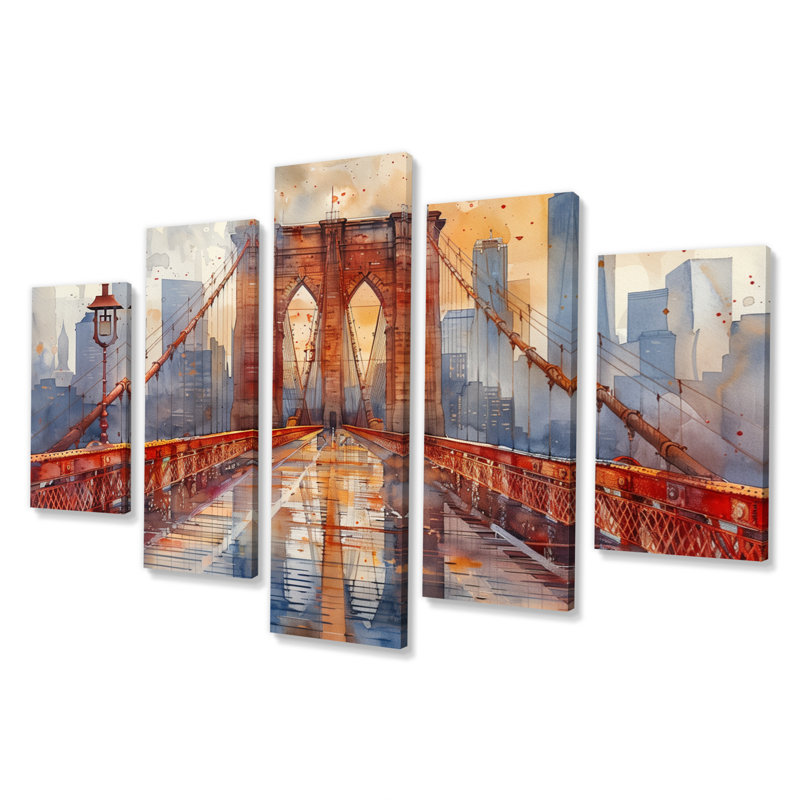 Ensemble d'art mural sur toile "Ponts"