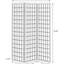 Paravent pliant à 3 panneaux pour la division de l'espace, finition naturelle sur pin, effet de papier blanc diffusé, séparation des pièces de 70,78 H x 52 W, bois, doux, pouces de hauteur, largeur-126060486