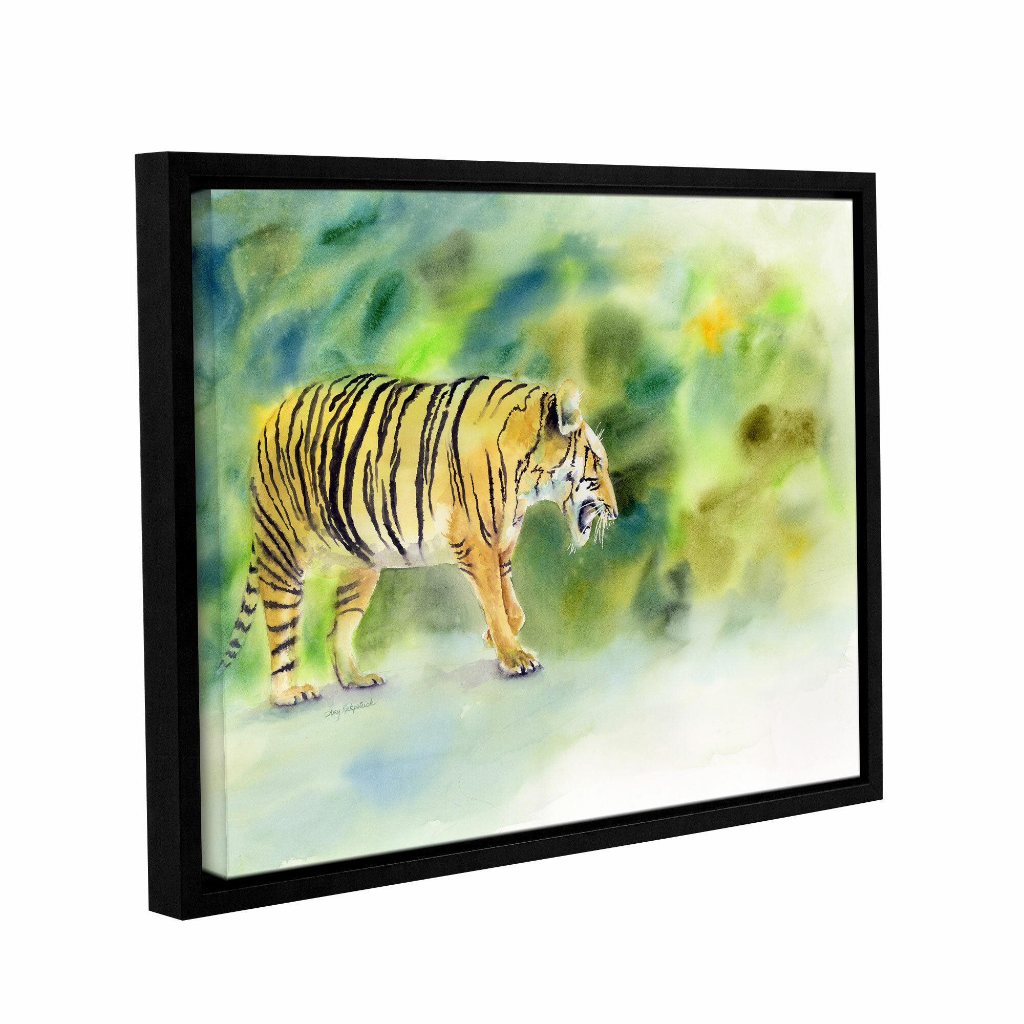 Bungalow Rose Tiger Framed On Canvas Print | Wayfair