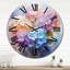 Horloge murale délicate hydrangée-93380202