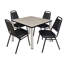 Plateau de table Kee Square, 4 chaises empilables-472020677-472020678-472020733