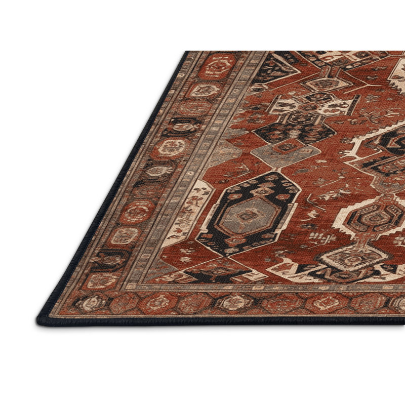 Tapis brun lavable à la machine, Rectangulaire 2 pi x 3 pi