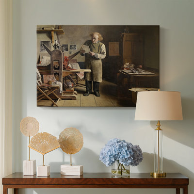 Henri de Braekeleer "The Engraver (De graveur)" - Museum Quality Gallery Wrapped Canvas Wall Art
