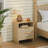 23" Rattan Nightstand With Charging Station & 2 Drawers, Curved Wooden Bedside Table With Open Shelf-169441463