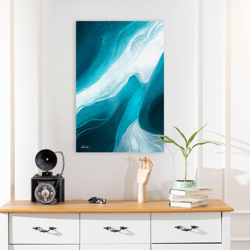 Iceberg éthéré - Art abstrait, H 24 po x l 16 po