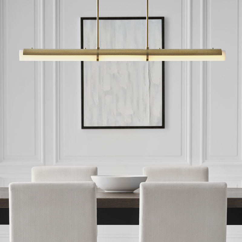 Kelly Wearstler Precision Large Linear Chandelier, Polished Nickel