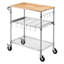 30 " W Kitchen Cart with Solid Wood Top